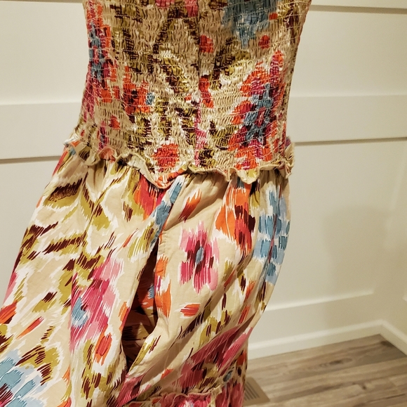 House of Harlow 1960 Maxi Dress,Pockets, Cotton, Khaki Pink Floral, Large, NWT - Picture 8 of 15
